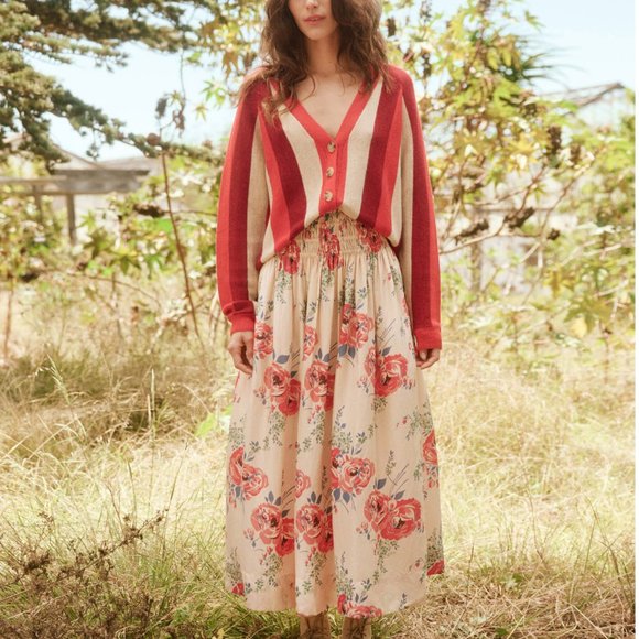 The Great - The Viola Skirt - Echo Rosa Print - Picture 2 of 3